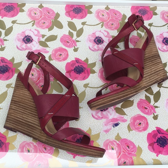 Cole Haan Wedge Raspberry fuchsia red US 8 - Picture 3 of 13